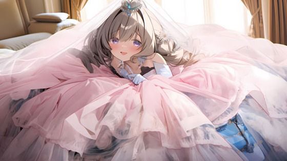 ウエディングドレス美少女セット9 ドレス気持ちいぃ