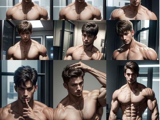 Muscle Majesty: イケメン筋肉マッチョの至高の瞬間