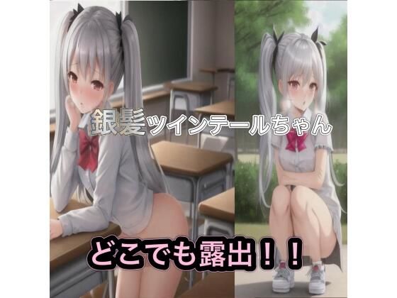 銀髪ツインテールちゃんのどこでも露出！！