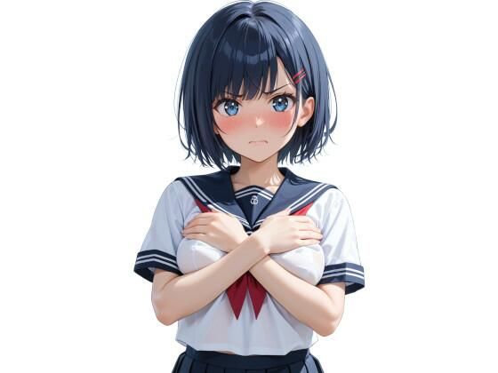 「嫌な顔されながらおっぱい見せてもらう」AIイラスト集 vol.1