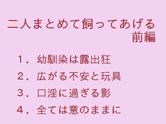 二人まとめて飼ってあげる 前編