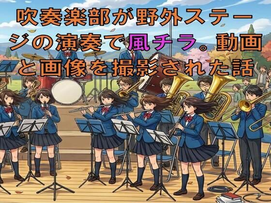 吹奏楽部が野外ステージの演奏で風チラ。動画と画像を撮影された話。