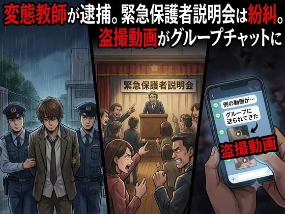 変態教師が逮捕。緊急保護者説明会は紛糾。盗撮動画がグループチャットに