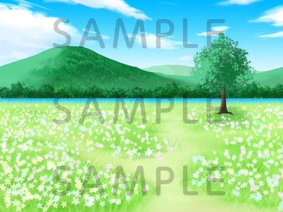 著作権フリーゲーム用背景素材「花畑」