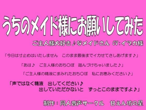 うちのメイド様にお願いしてみた 【イヅカ】