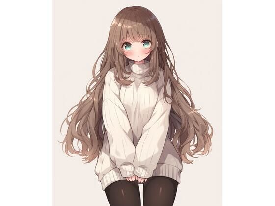 お布団擬人化ママのセーターおっぱいとタイツ太ももコキ